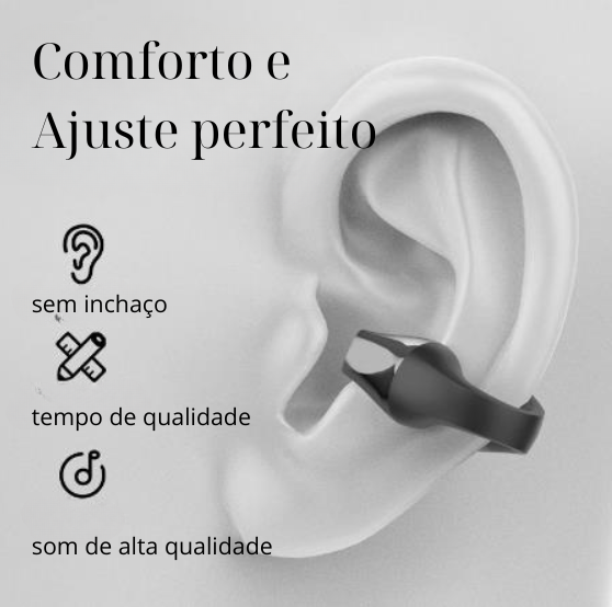 Fone de Ouvido Bluetooth de Condução Óssea