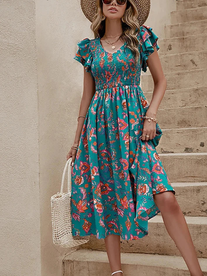 Vestido Midi Floral Musa