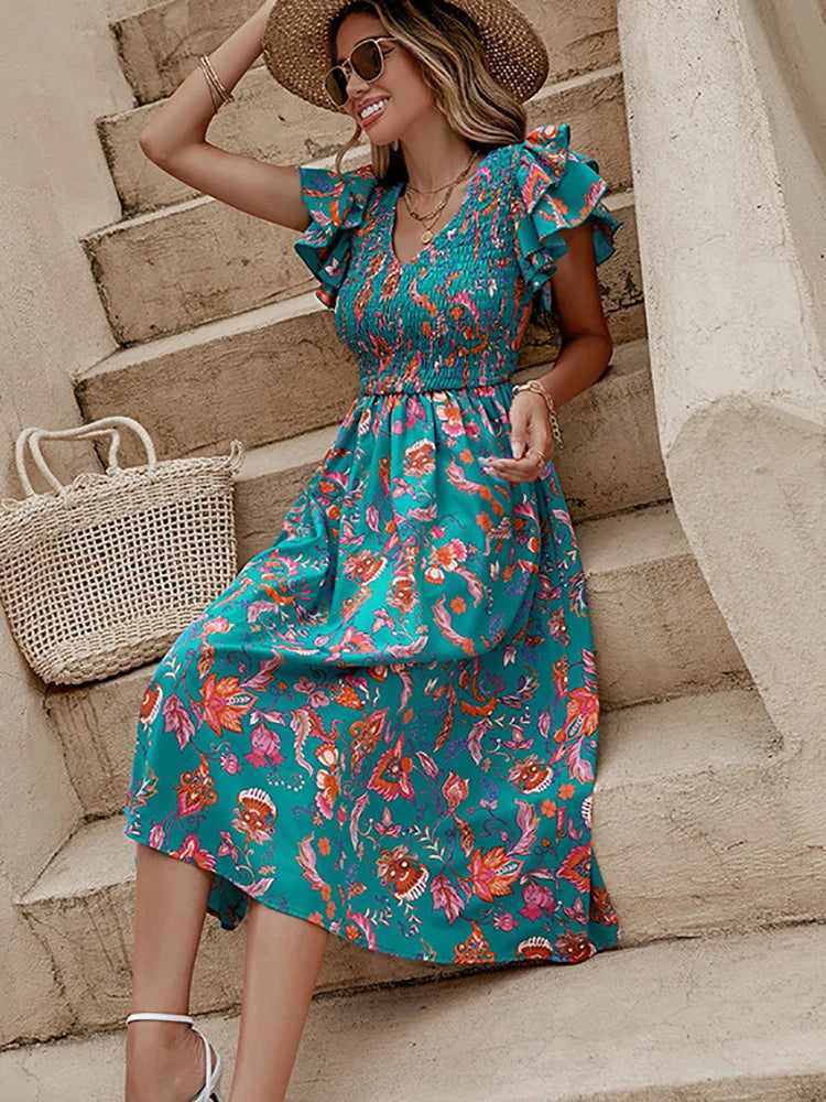 Vestido Midi Floral Musa