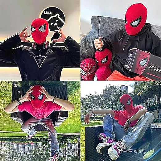 Spider-man Máscara Homem-Aranha Olhos em Movimento com Controle Remoto