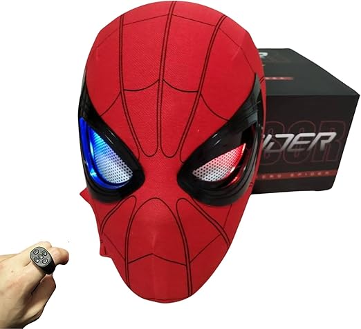 Spider-man Máscara Homem-Aranha Olhos em Movimento com Controle Remoto