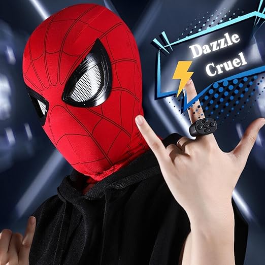 Spider-man Máscara Homem-Aranha Olhos em Movimento com Controle Remoto