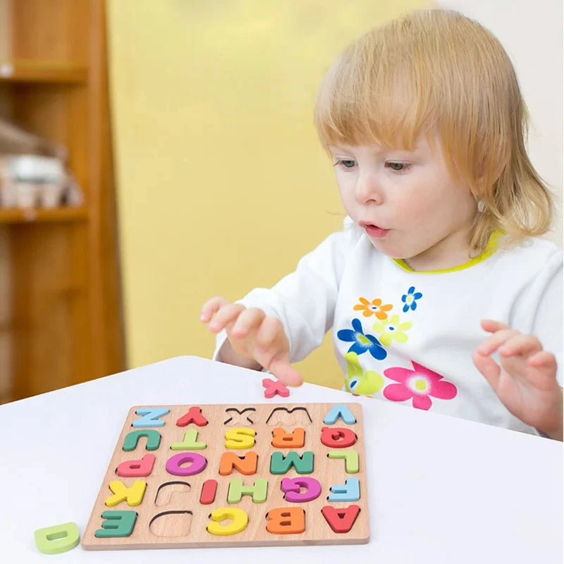 Brinquedos Educativos De Madeira  Montessori Desenvolvimento Infantil Letras e Números